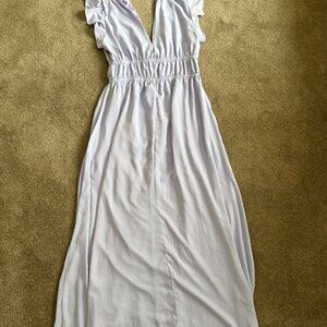 Silvery Lavender Long Dress